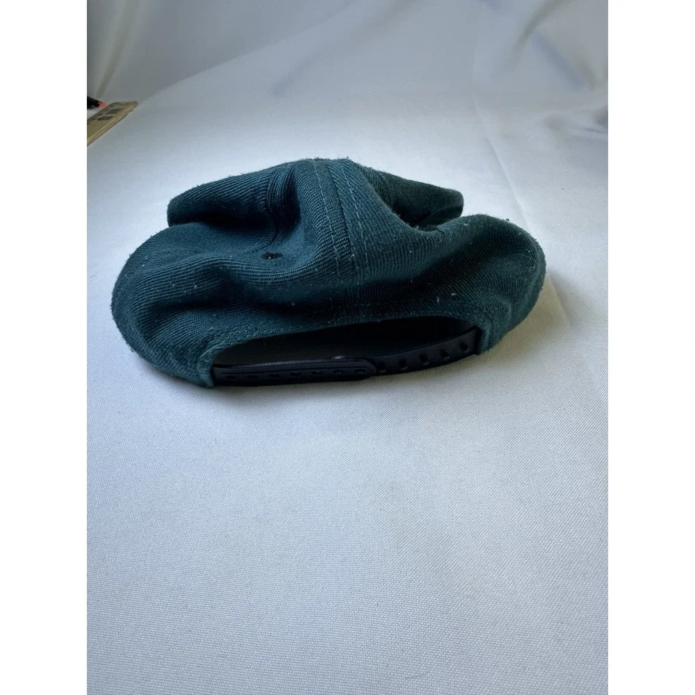 Vintage 90s Kids Nike Spell Out‎ Snapback Hat Cap Green Black Swoosh True 4-7